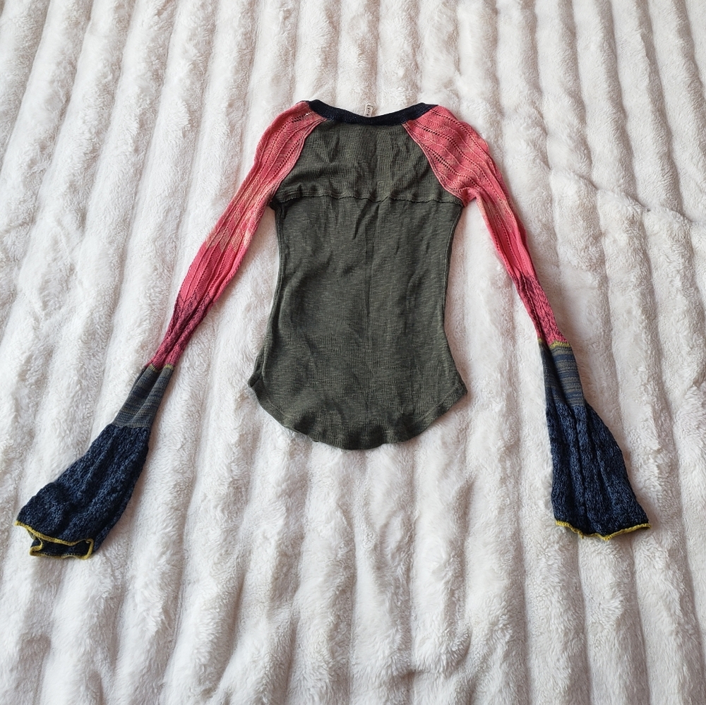Free People Sunshine Bell Thermal V-Neck - Picture 3 of 10